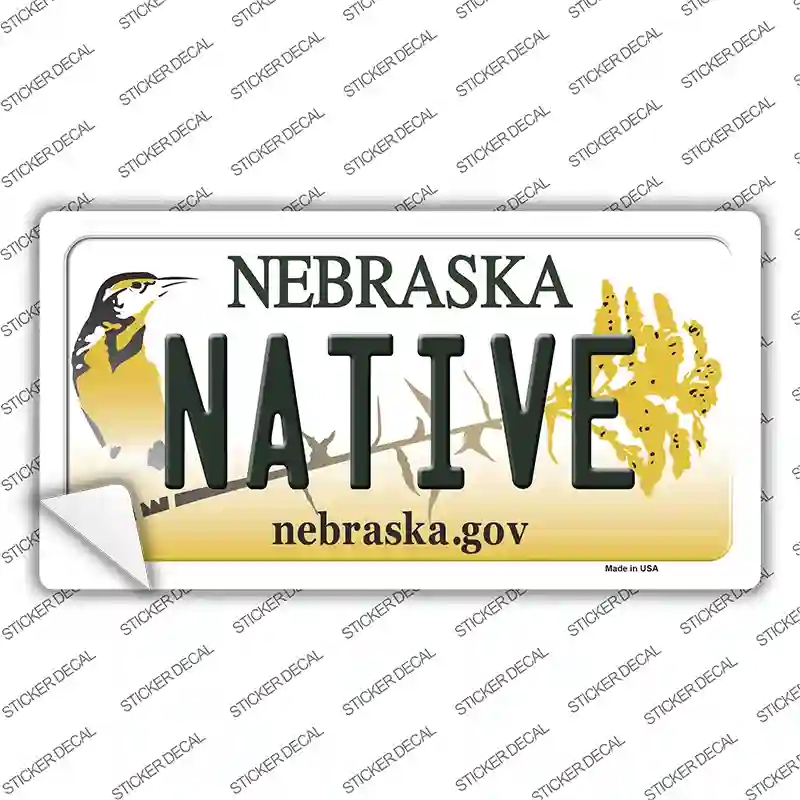 LP-10599s-S Native Nebraska Novelty Sticker Decal, Small