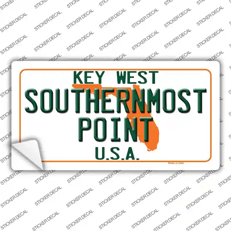 LP-11526s-S Key West Southernmost Point Novelty Sticker Decal, Small