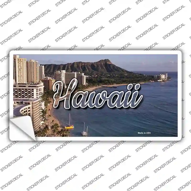 LP-11594s-L Hawaii Beach State Novelty Sticker Decal, Large