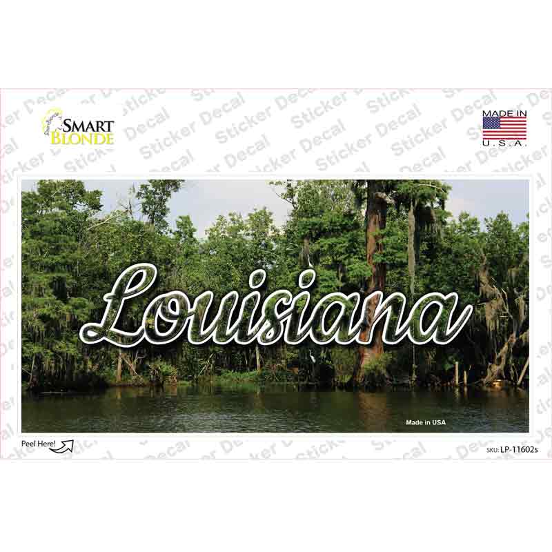 LP-11602s-M Louisiana Swamp State Novelty Sticker Decal, Medium