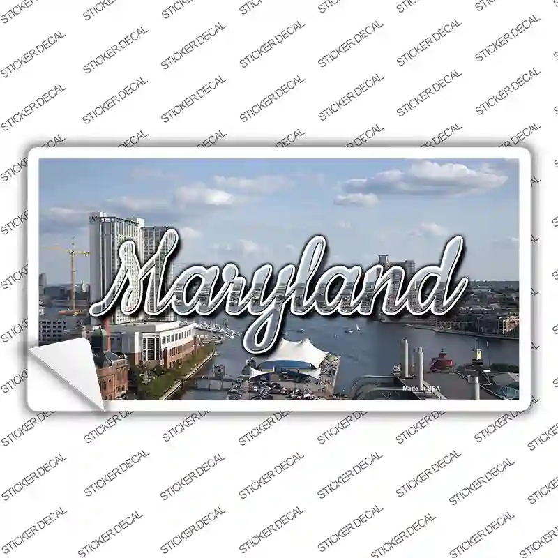 LP-11605s-XL Maryland River Skyline State Novelty Sticker Decal, Extra Large