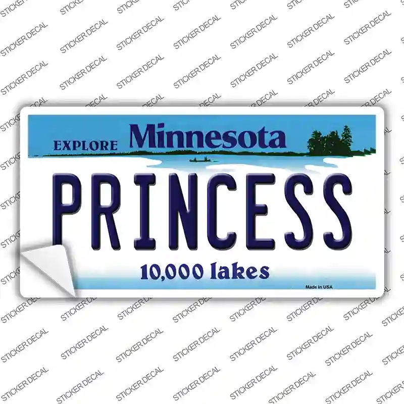 LP-11072s-L Princess Minnesota State Novelty Sticker Decal, Large
