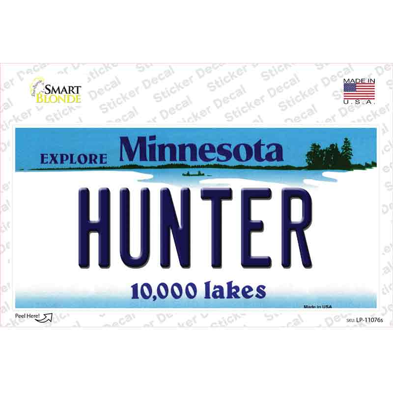 LP-11076s-M Hunter Minnesota State Novelty Sticker Decal, Medium