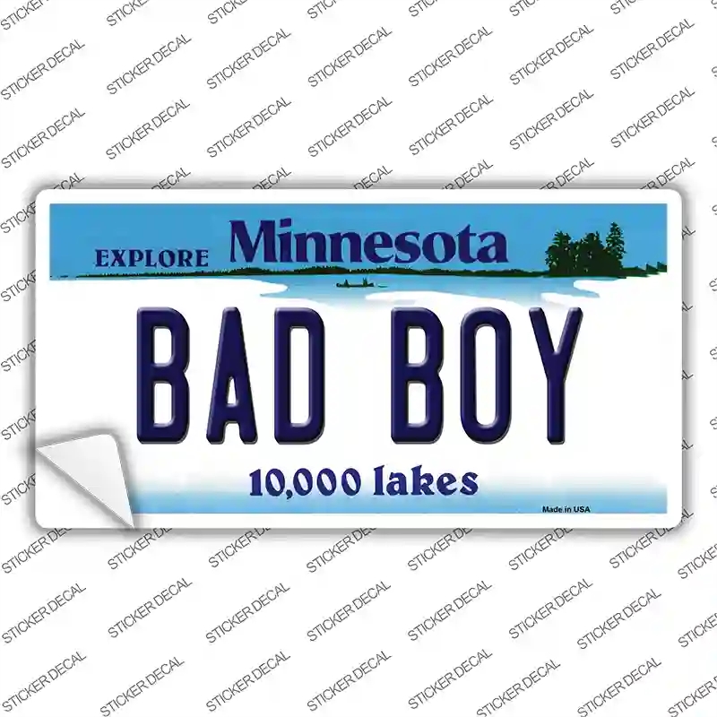 LP-11078s-S Bad Boy Minnesota State Novelty Sticker Decal, Small