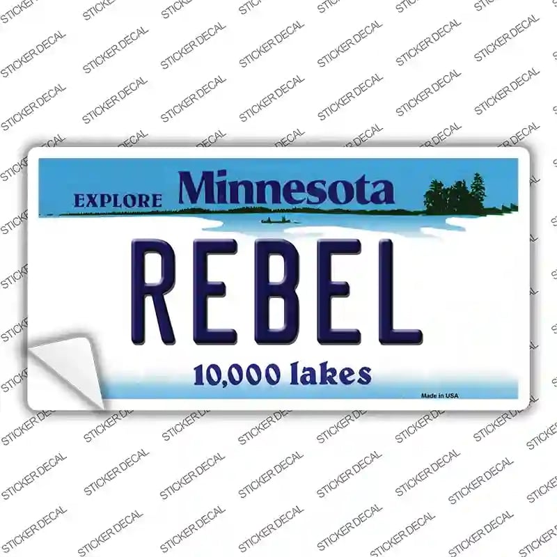 LP-11081s-S Rebel Minnesota State Novelty Sticker Decal, Small