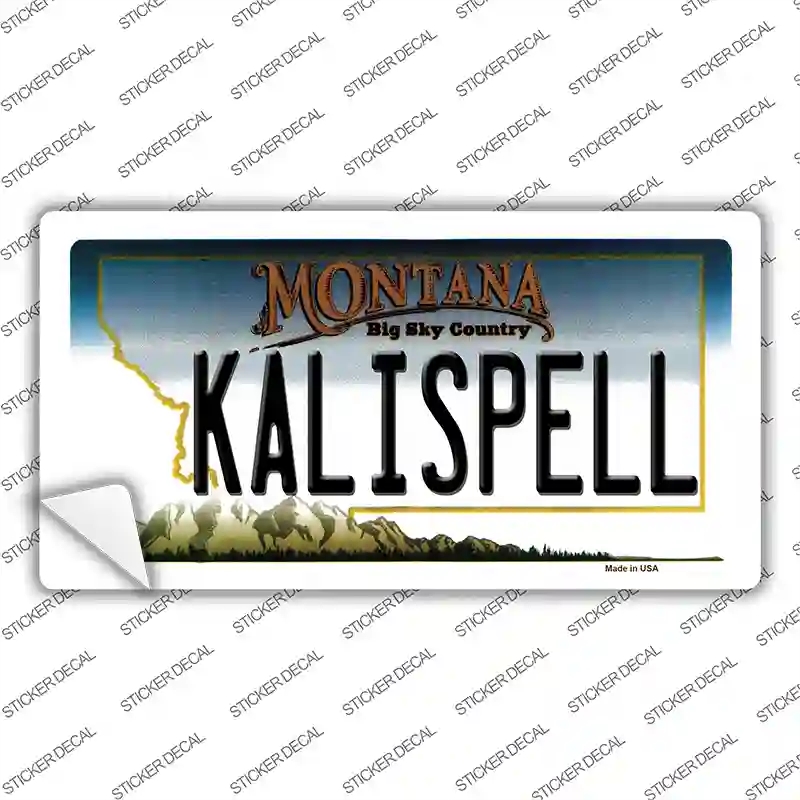 LP-11095s-L Kalispell Montana State Novelty Sticker Decal, Large