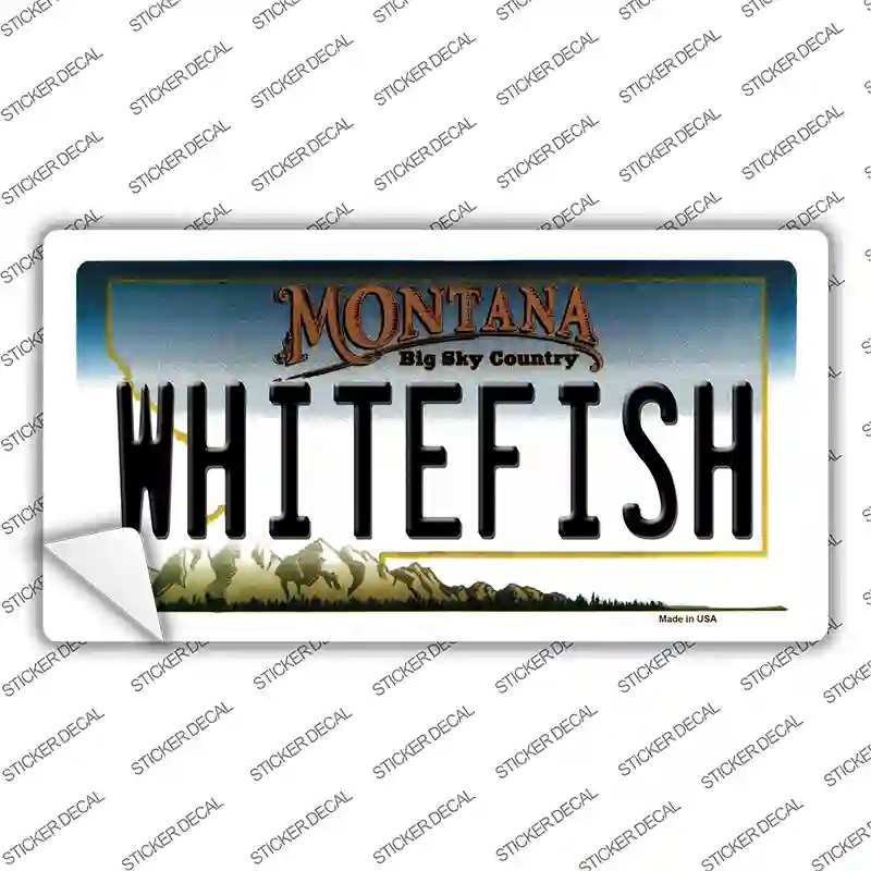 LP-11097s-S Whitefish Montana State Novelty Sticker Decal, Small