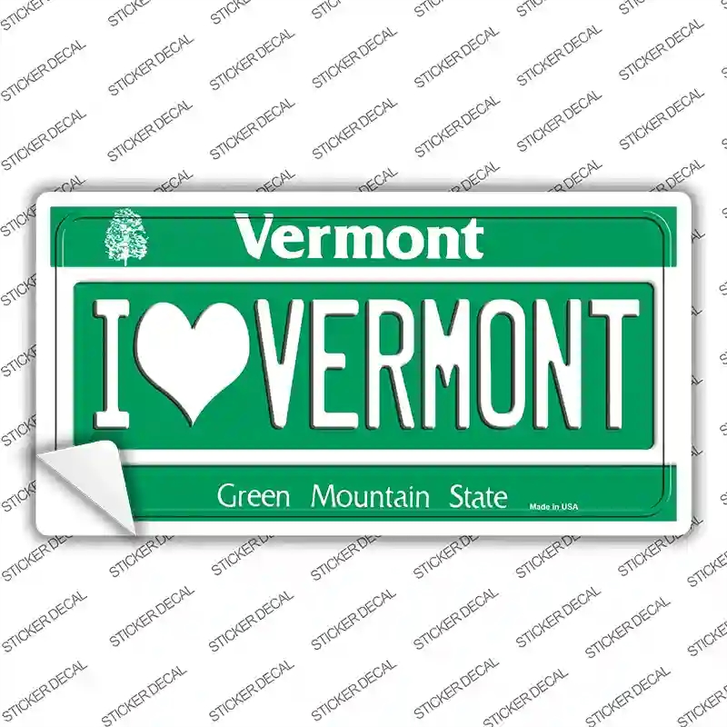 LP-10659s-L I Love Vermont Novelty Sticker Decal, Large