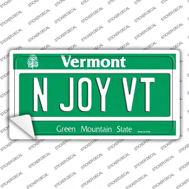LP-10660s-S N Joy VT Vermont Novelty Sticker Decal, Small