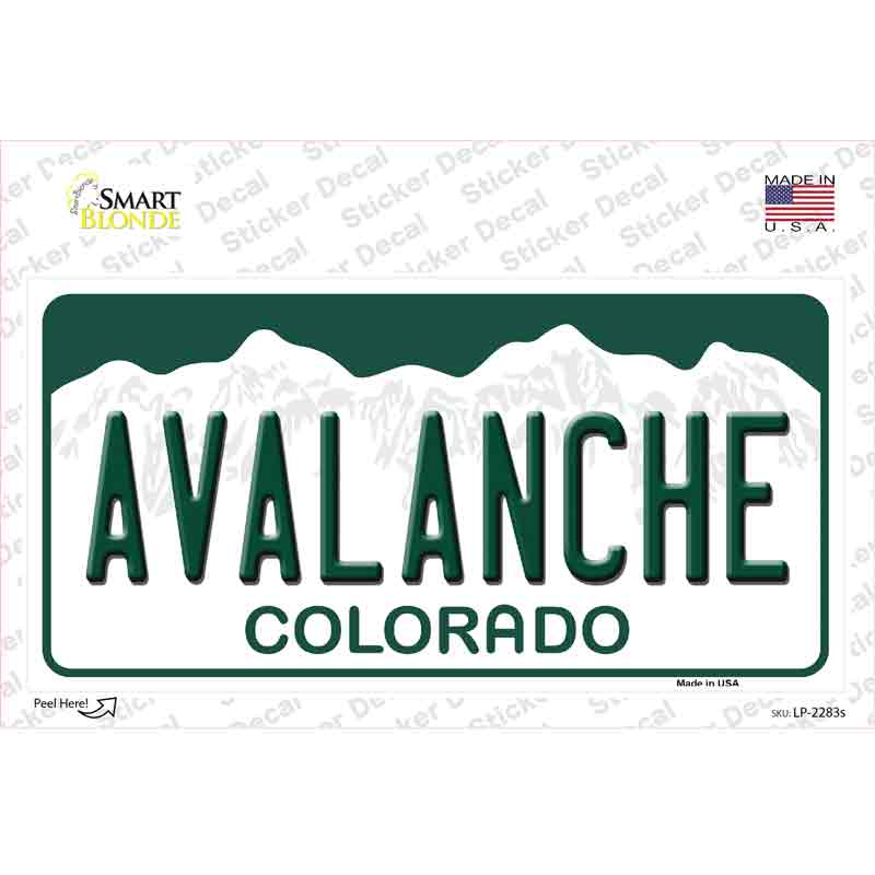 LP-2283s-M Avalanche Colorado State Novelty Sticker Decal, Medium