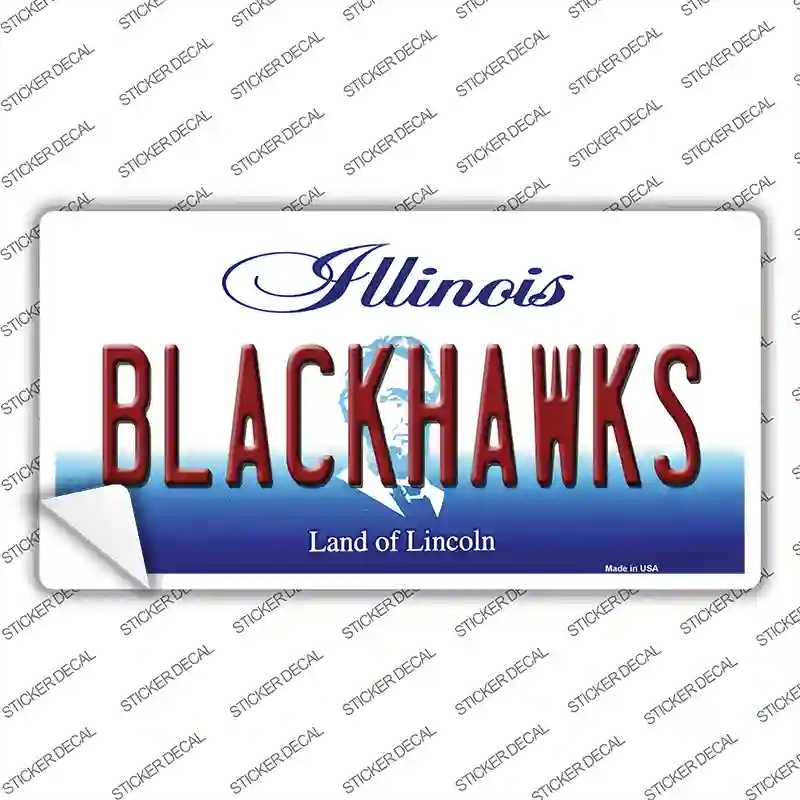 LP-2287s-XL Blackhawks Illinois State Novelty Sticker Decal, Extra Large