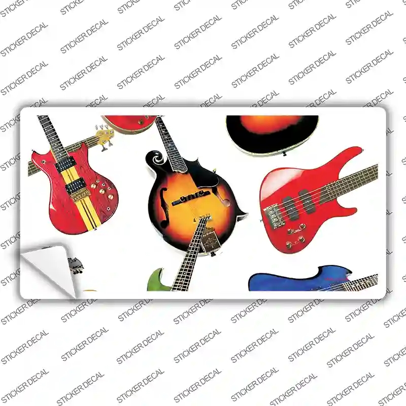 LP-2315s-L Guitars White Novelty Sticker Decal, Large