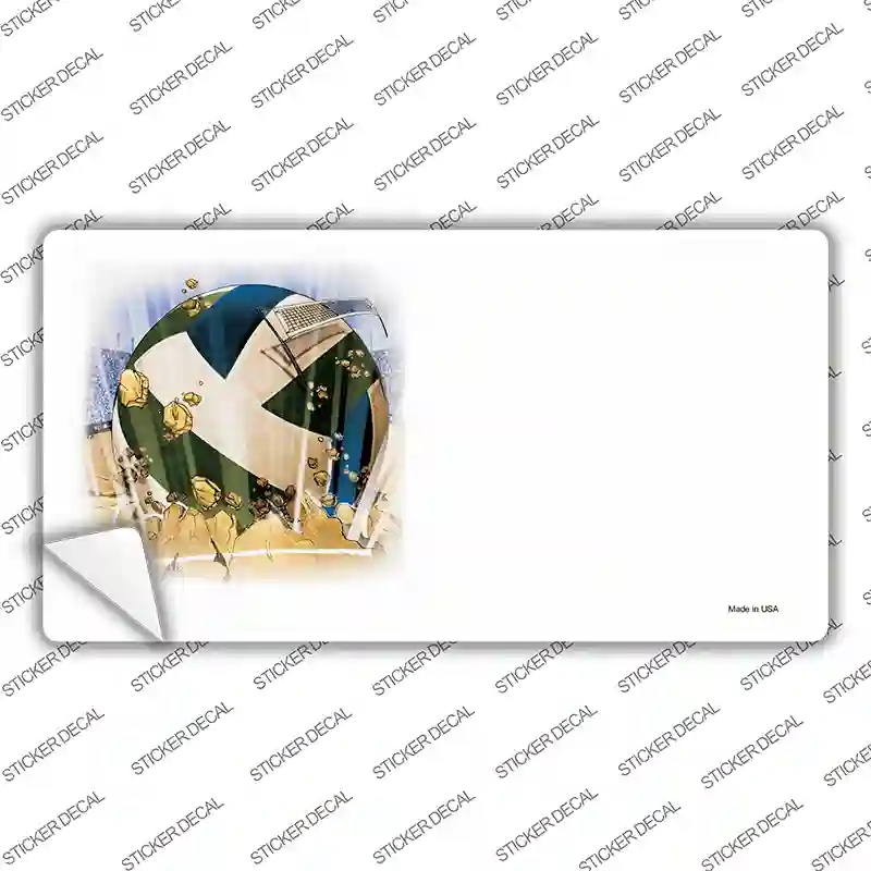 LP-2336s-XL Volleyball Offset Novelty Sticker Decal, Extra Large