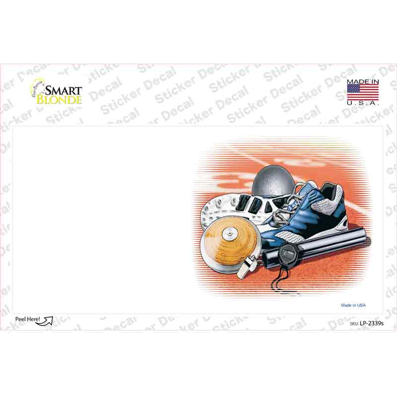 LP-2339s-M Track & Field Offset Novelty Sticker Decal, Medium
