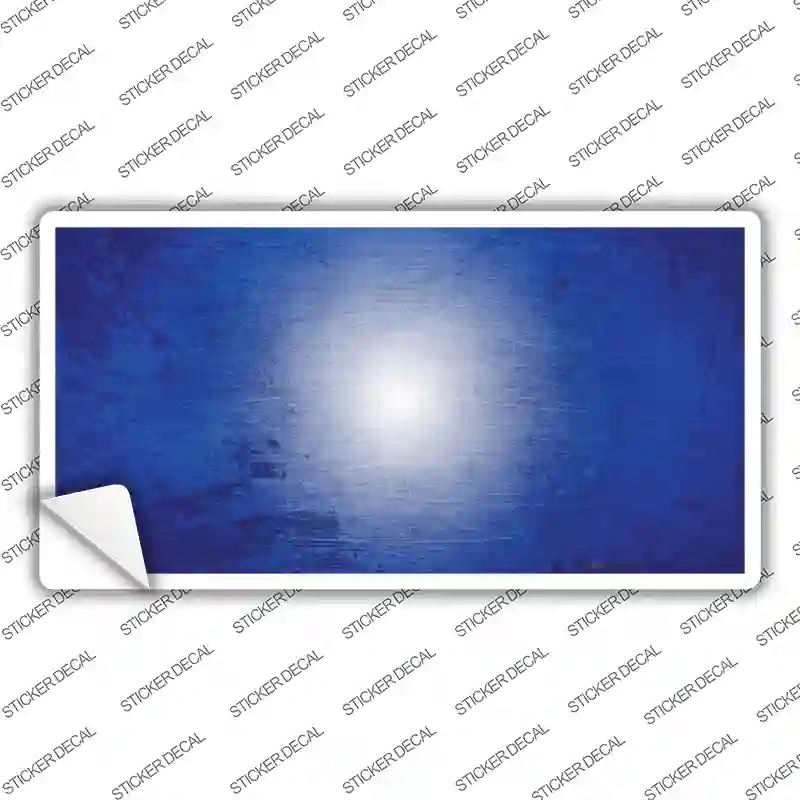 LP-3513s-S Blue & White Fade Scratched Novelty Sticker Decal, Small