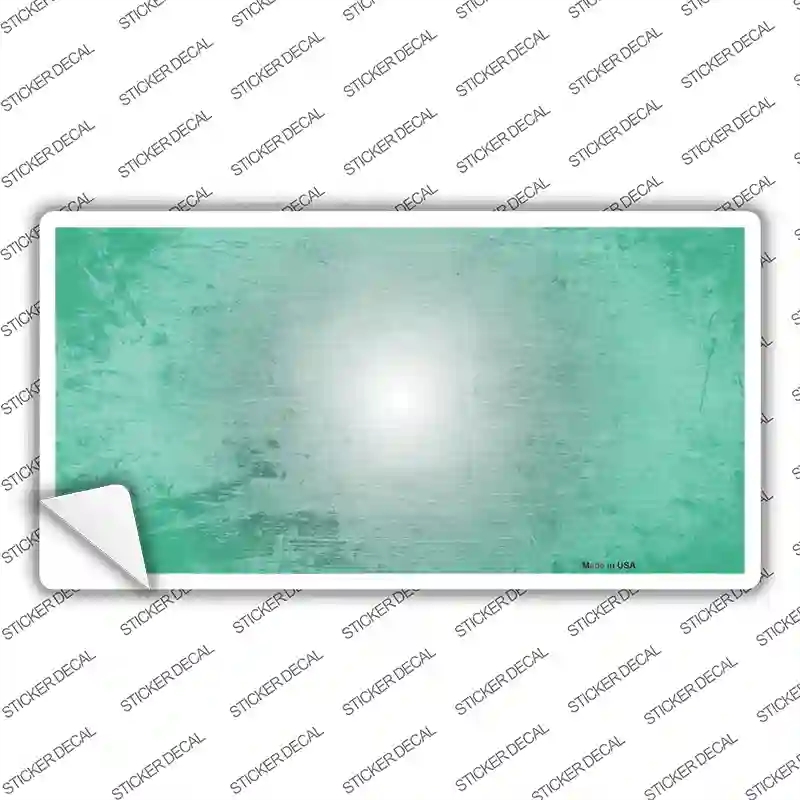 LP-3523s-S Mint & White Fade Scratched Novelty Sticker Decal, Small