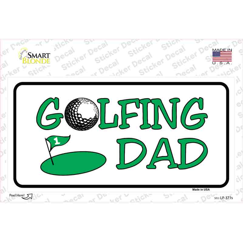 LP-371s-M Golfing Dad Novelty Sticker Decal, Medium