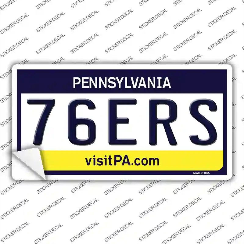 LP-2585s-L 76ers Pennsylvania State Novelty Sticker Decal, Large