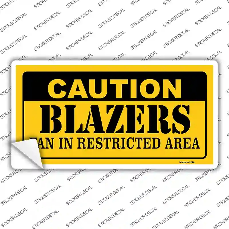 LP-2617s-S Caution Blazers Fan Novelty Sticker Decal, Small