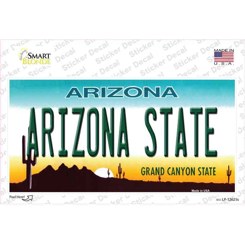 LP-12625s-M Arizona State Novelty Sticker Decal, Medium