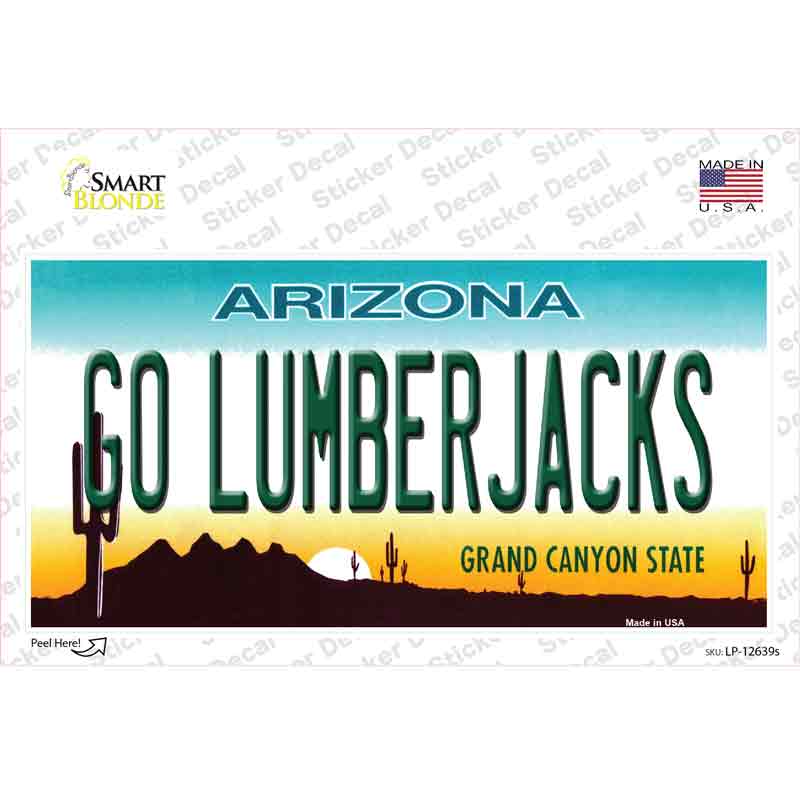 LP-12639s-M Go Lumberjacks Novelty Sticker Decal, Medium