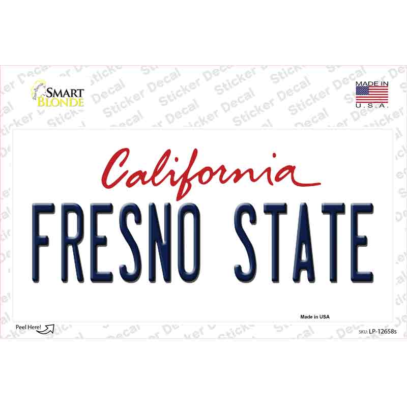LP-12658s-M Fresno State Novelty Sticker Decal, Medium