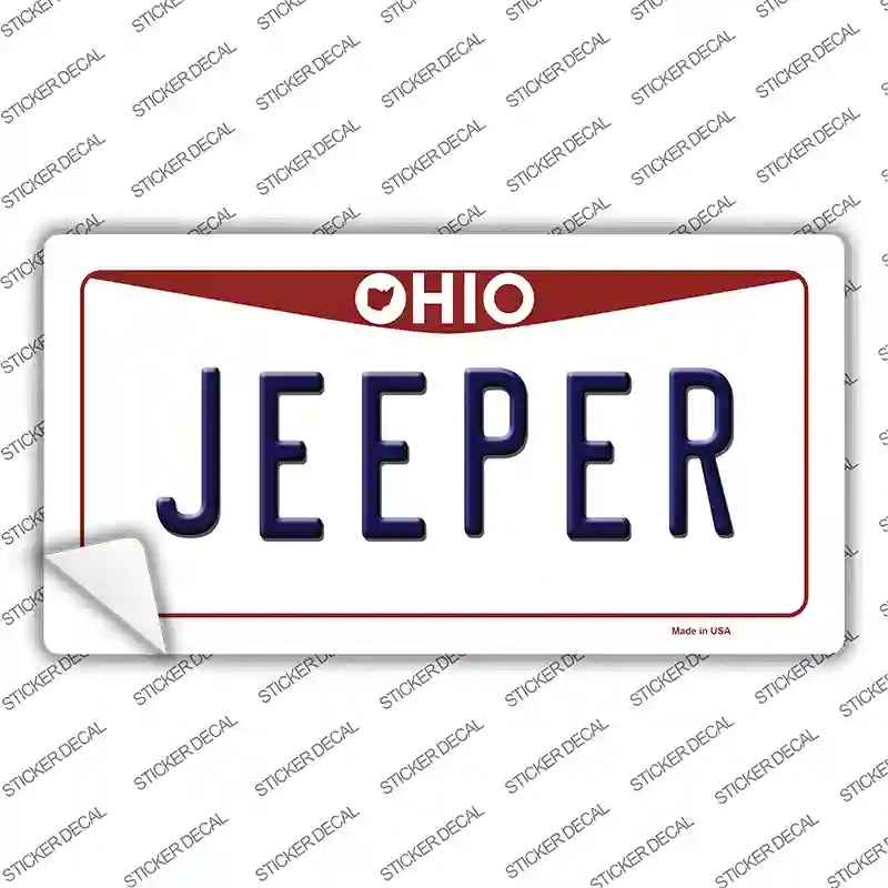 LP-12285s-L Ohio Jeeper Novelty Sticker Decal, Large