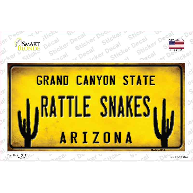 LP-12316s-M Arizona Rattle Snakes Novelty Sticker Decal, Medium