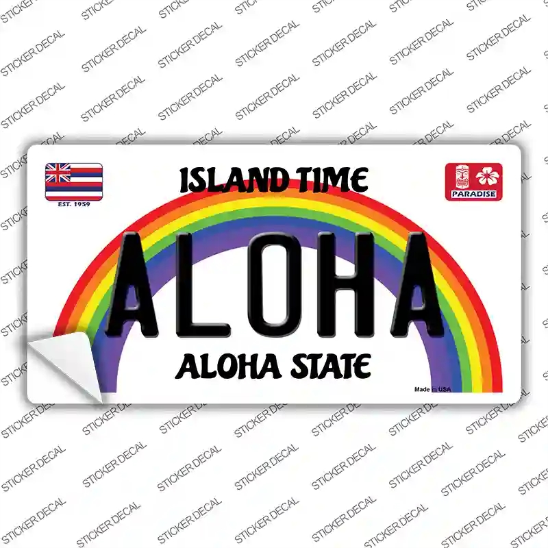 LP-12538s-S Aloha Hawaii Novelty Sticker Decal, Small