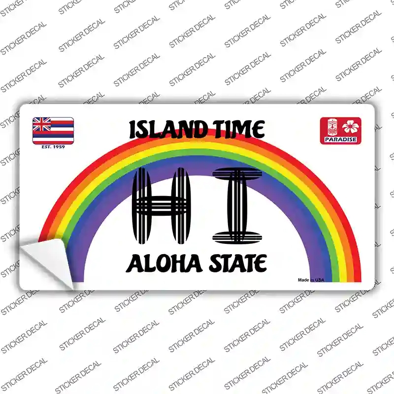 LP-12543s-L Hawaii Surfboard Novelty Sticker Decal, Large