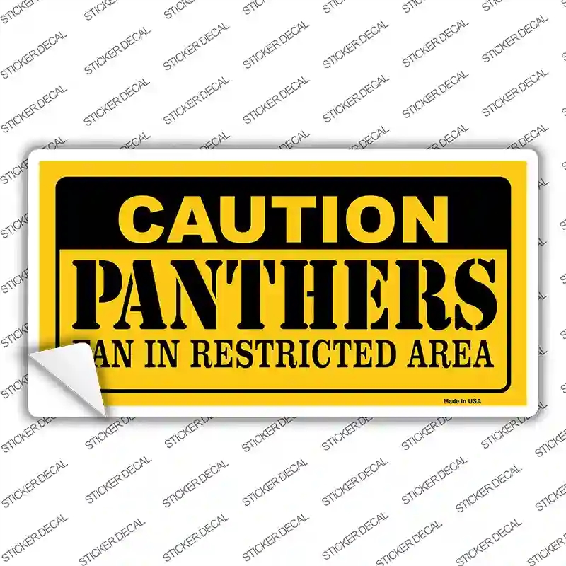 LP-2657s-L Caution Panthers Hockey Novelty Sticker Decal, Large