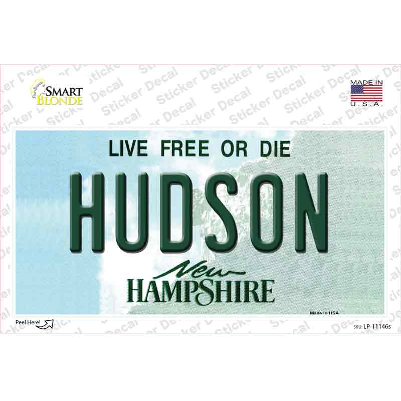 LP-11146s-M Hudson   Hampshire State Novelty Sticker Decal, Medium