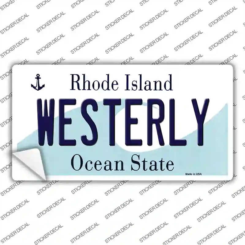 LP-11188s-S Westerly Rhode Island State Novelty Sticker Decal, Small