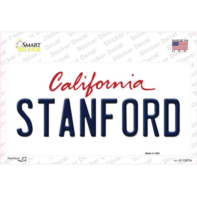 LP-12670s-M Stanford Novelty Sticker Decal, Medium