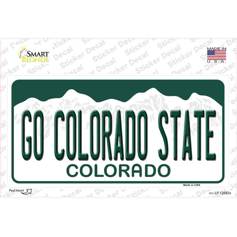LP-12682s-M Go Colorado State Novelty Sticker Decal, Medium