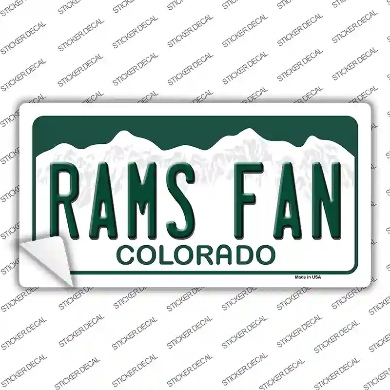 LP-12686s-S Rams Fan Novelty Sticker Decal, Small