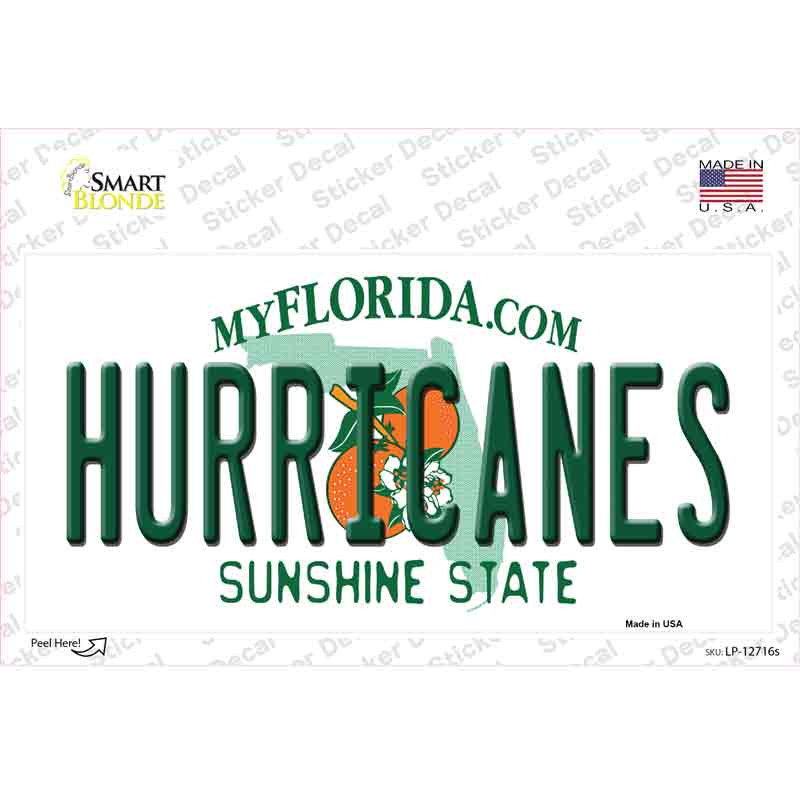LP-12716s-M Hurricanes Novelty Sticker Decal, Medium
