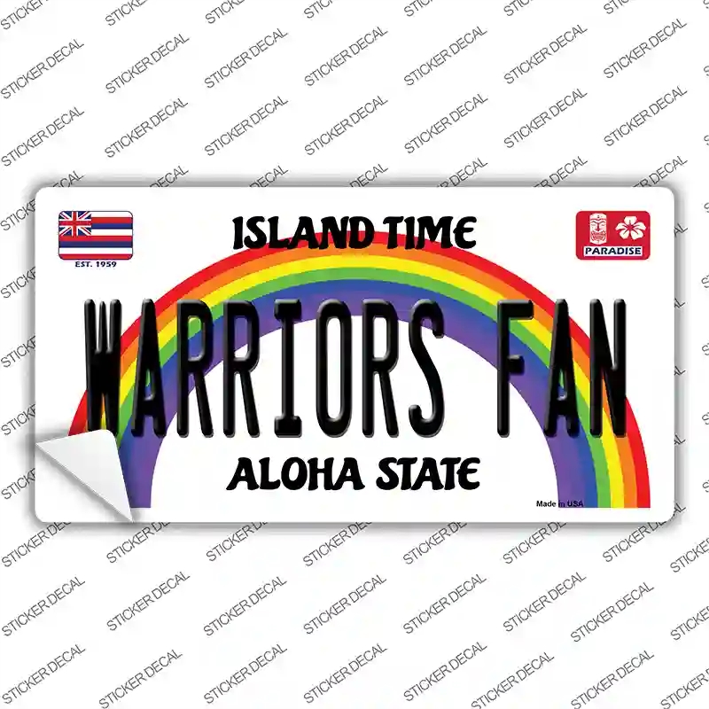 LP-12733s-S Warriors Fan Novelty Sticker Decal, Small
