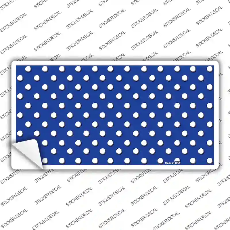 LP-4368s-L Blue Polka Dot Novelty Sticker Decal, Large