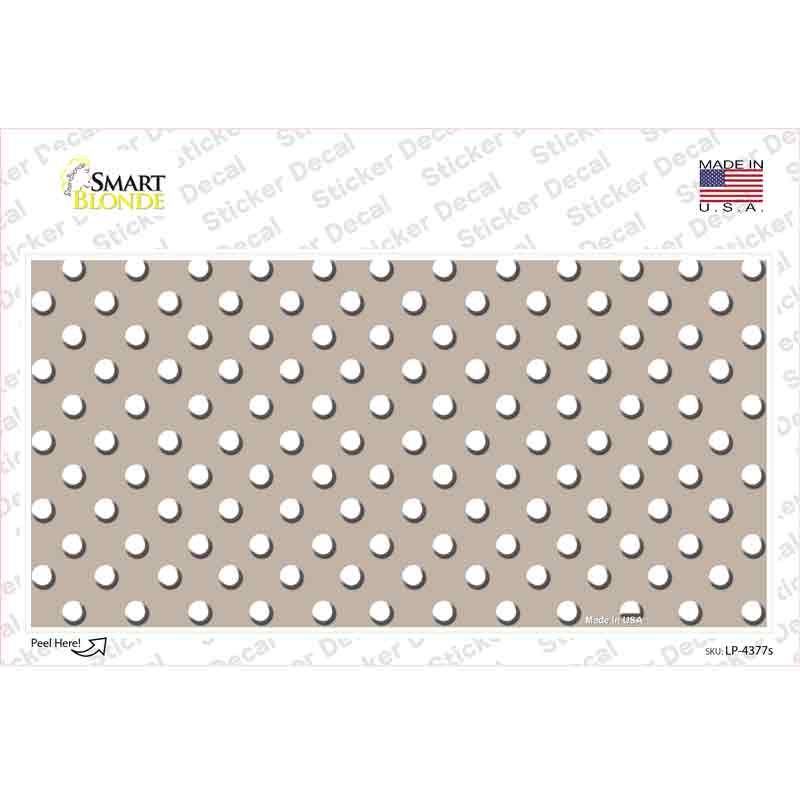 LP-4377s-M Tan Polka Dot Novelty Sticker Decal, Medium