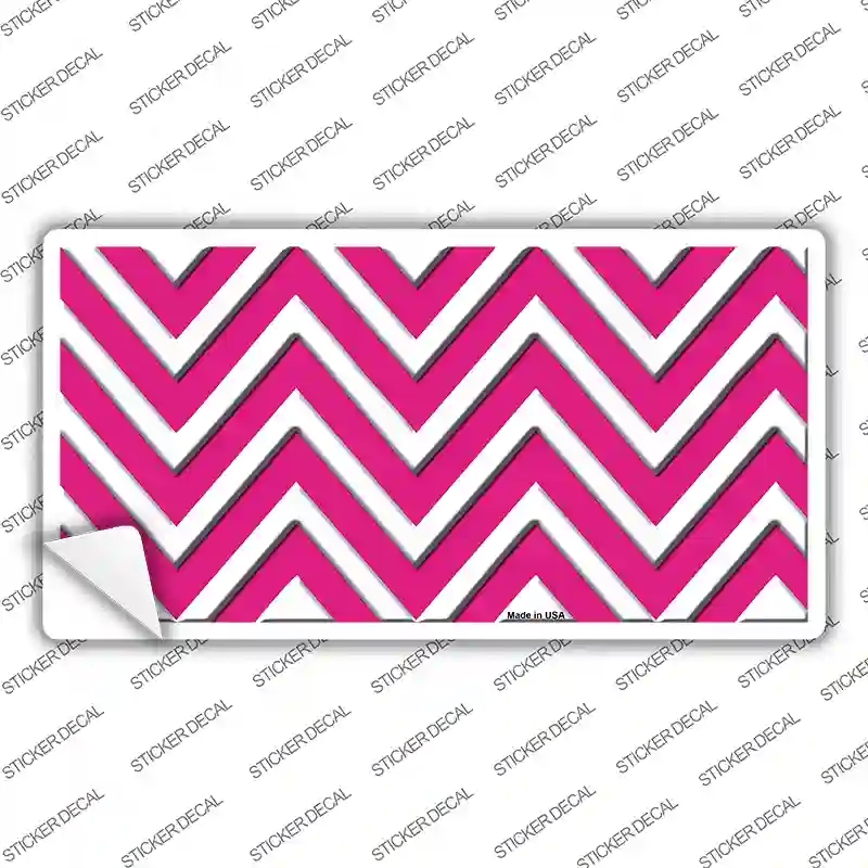 LP-4468s-XL Pink Chevron Novelty Sticker Decal, Extra Large