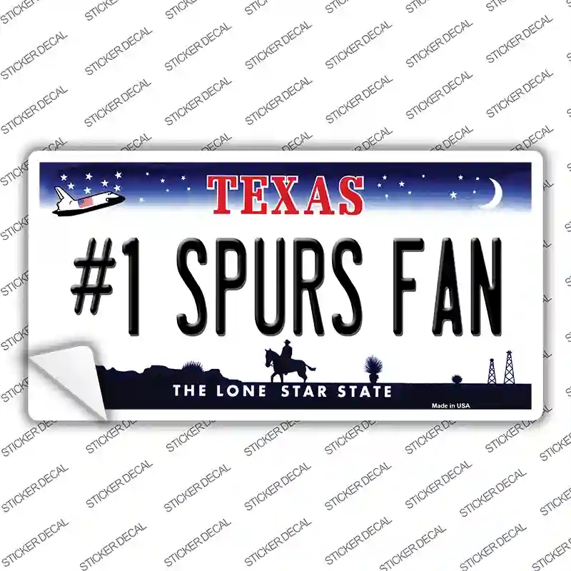 LP-13520s-S Number 1 Spurs Fan Novelty Sticker Decal, Small