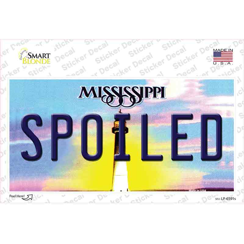 LP-6591s-M Spoiled Mississippi Novelty Sticker Decal, Medium