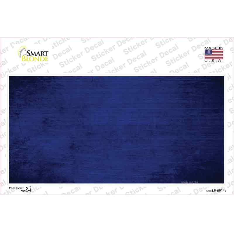 LP-6914s-M Royal Blue Oil Rubbed Solid Novelty Sticker Decal, Medium