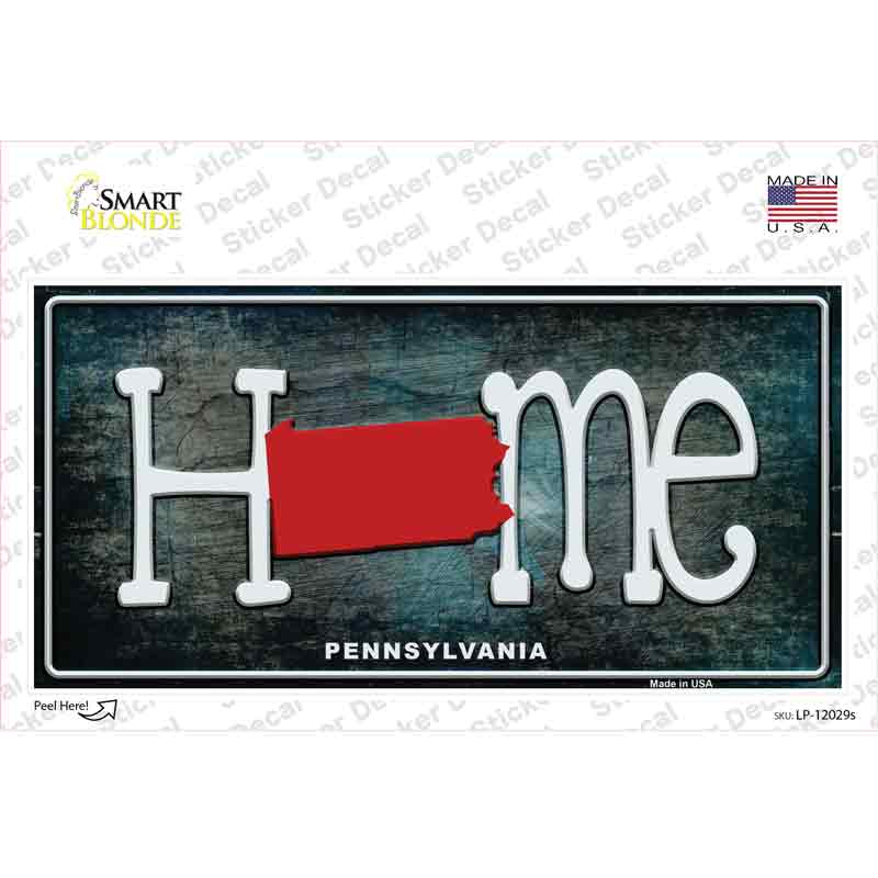 LP-12029s-M Pennsylvania Home State Outline Novelty Sticker Decal, Medium
