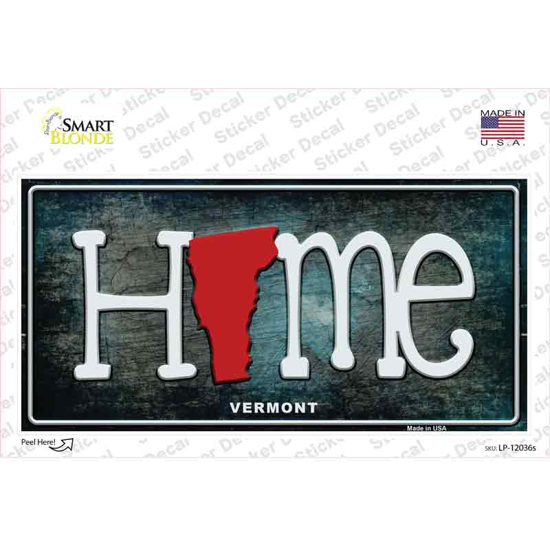 LP-12036s-M Vermont Home State Outline Novelty Sticker Decal, Medium