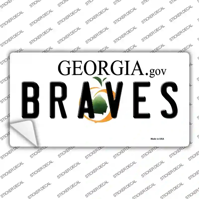LP-12060s-XL Georgia Braves Novelty Sticker Decal, Extra Large