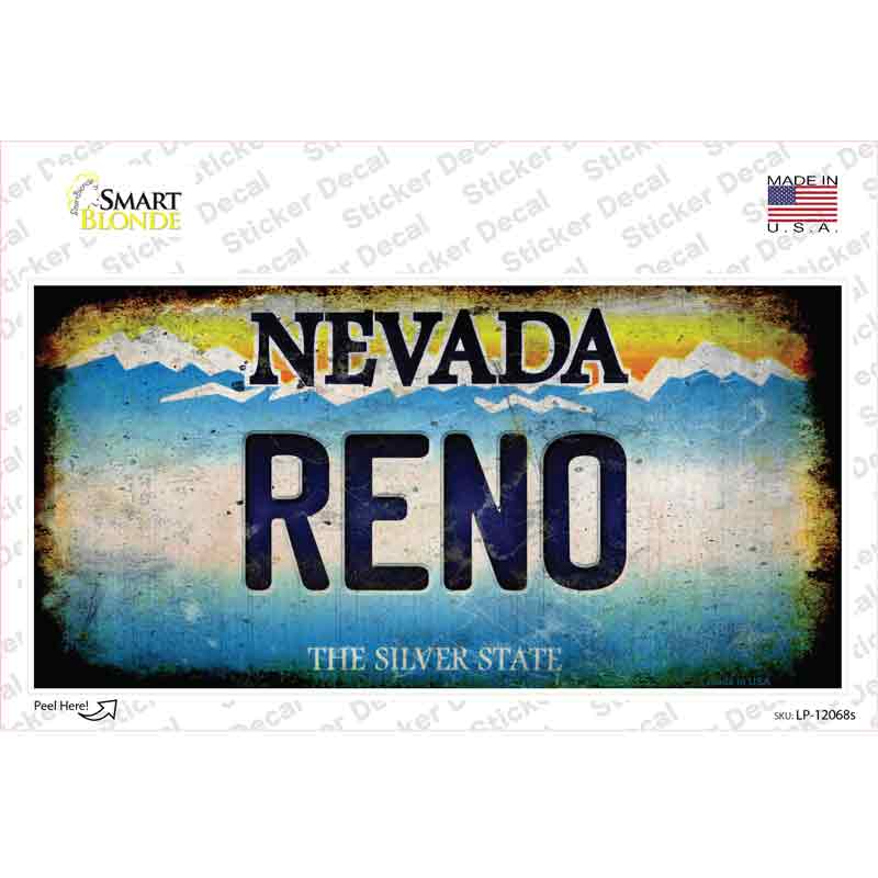 LP-12068s-M Nevada Reno Novelty Sticker Decal, Medium