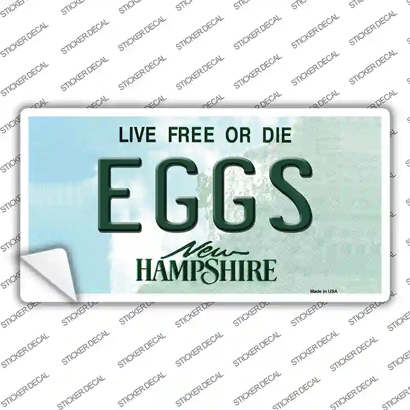 LP-12075s-S Eggs   Hampshire State Novelty Sticker Decal, Small