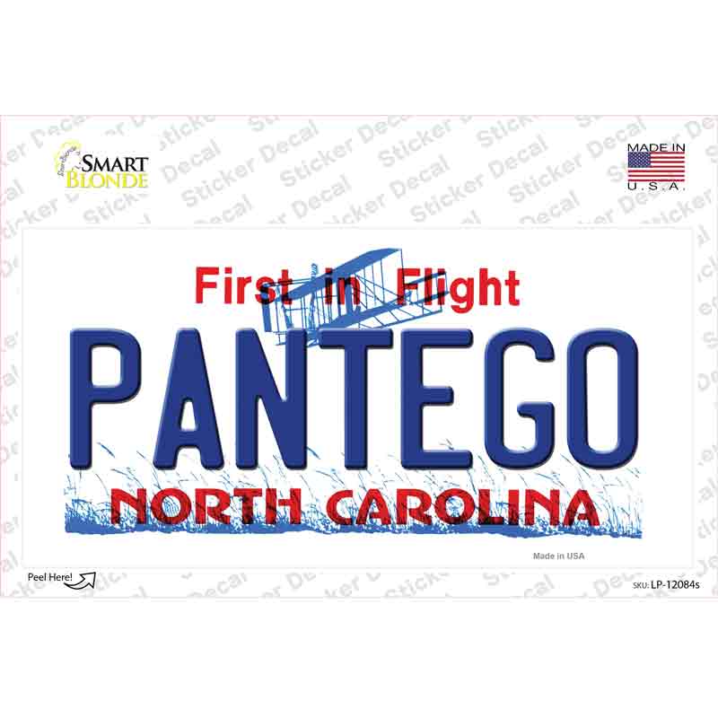 LP-12084s-M Pantego North Carolina State Novelty Sticker Decal, Medium